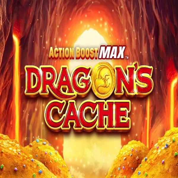 Action Boost Max Dragon's Cache slot icon by SpinPlay Games, available at Sankra Casino