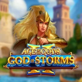 Age Of The Gods: God Of Storms 2 online game logo by Playtech on sankra-casino.net