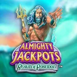 Almighty Jackpots – Realm of Poseidon logo – Jackpots by Novomatic at Sankra Casino