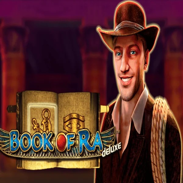 Official Slots logo: Book of Ra Deluxe by Novomatic at Sankra Casino