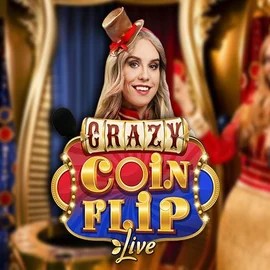 Crazy Coin Flip slot logo by Evolution at Sankra Casino