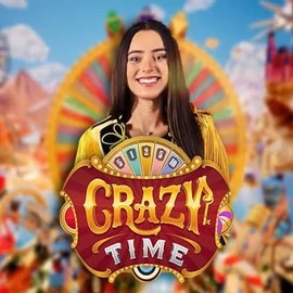 Live Casino logo of Crazy Time from Evolution at Sankra Casino