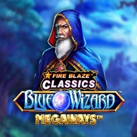 Fire Blaze Blue Wizard Megaways slot visual from Rarestone Gaming available on sankra-casino.net